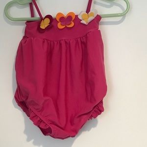 Pink Flower Bathing Suit